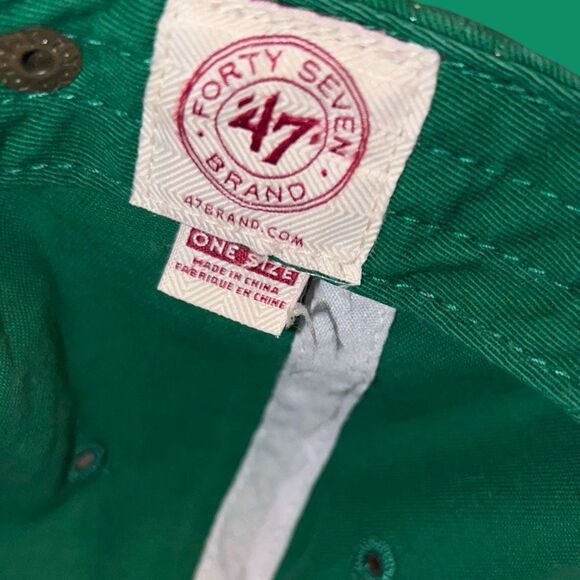 47’ Brand Minnesota Twins Green St Patricks Day Logo Adjustable Baseball Hat - Picture 5 of 10